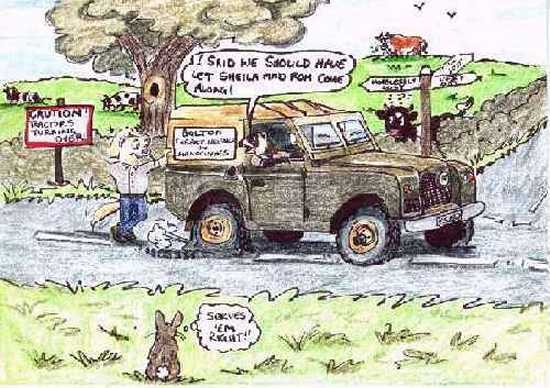 Bolton Ferret Welfare on Manoeuvers - Cartoon by Sadie Roberts - 46Kb
